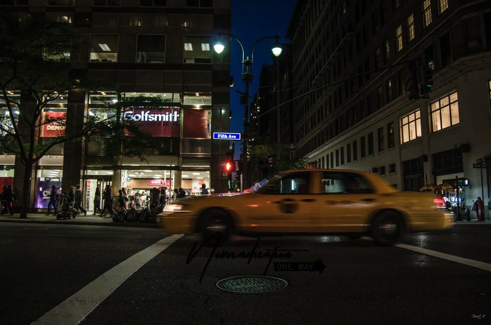 taxi à New-York : taxi de nuit