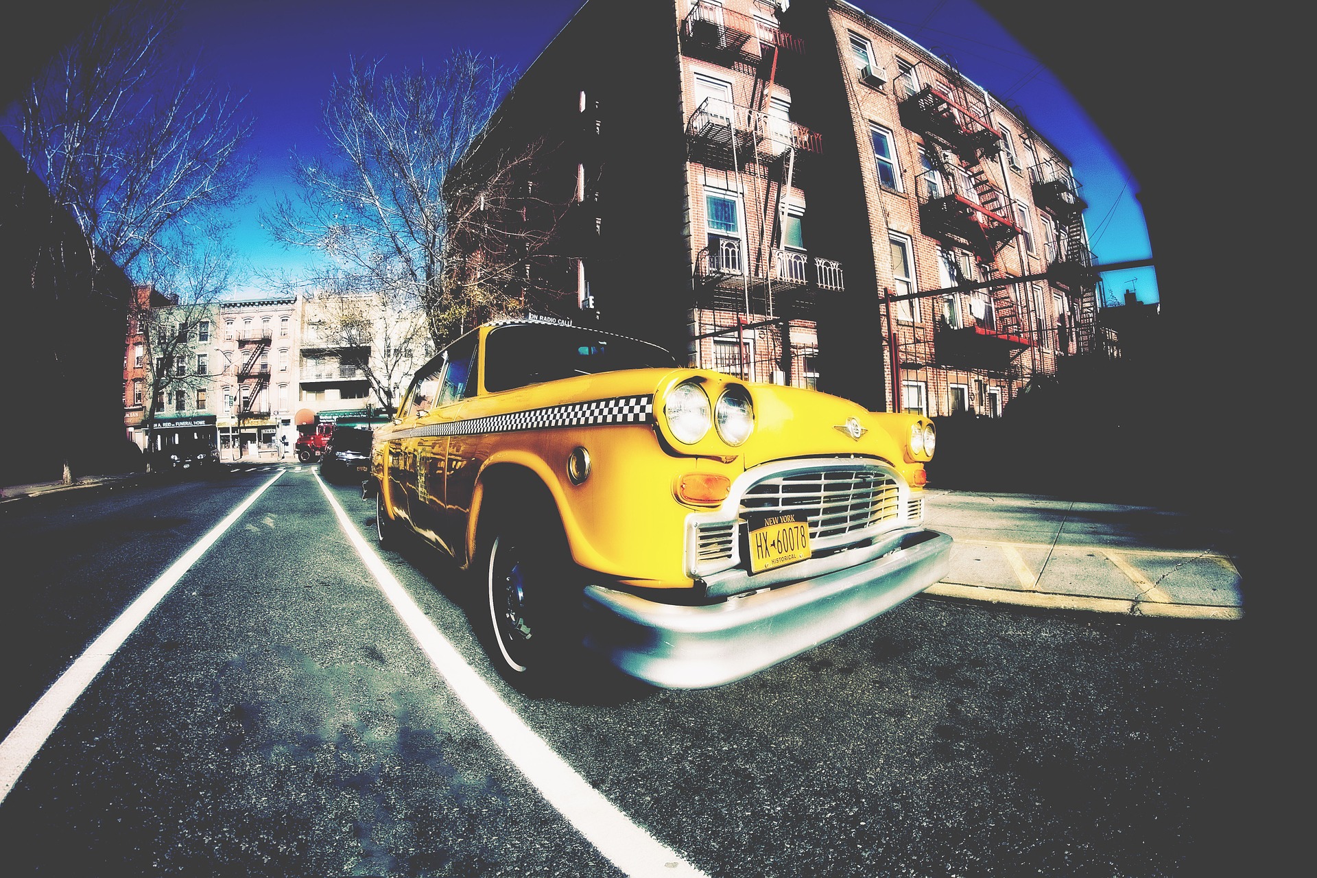 taxi à New-York : taxi jaune