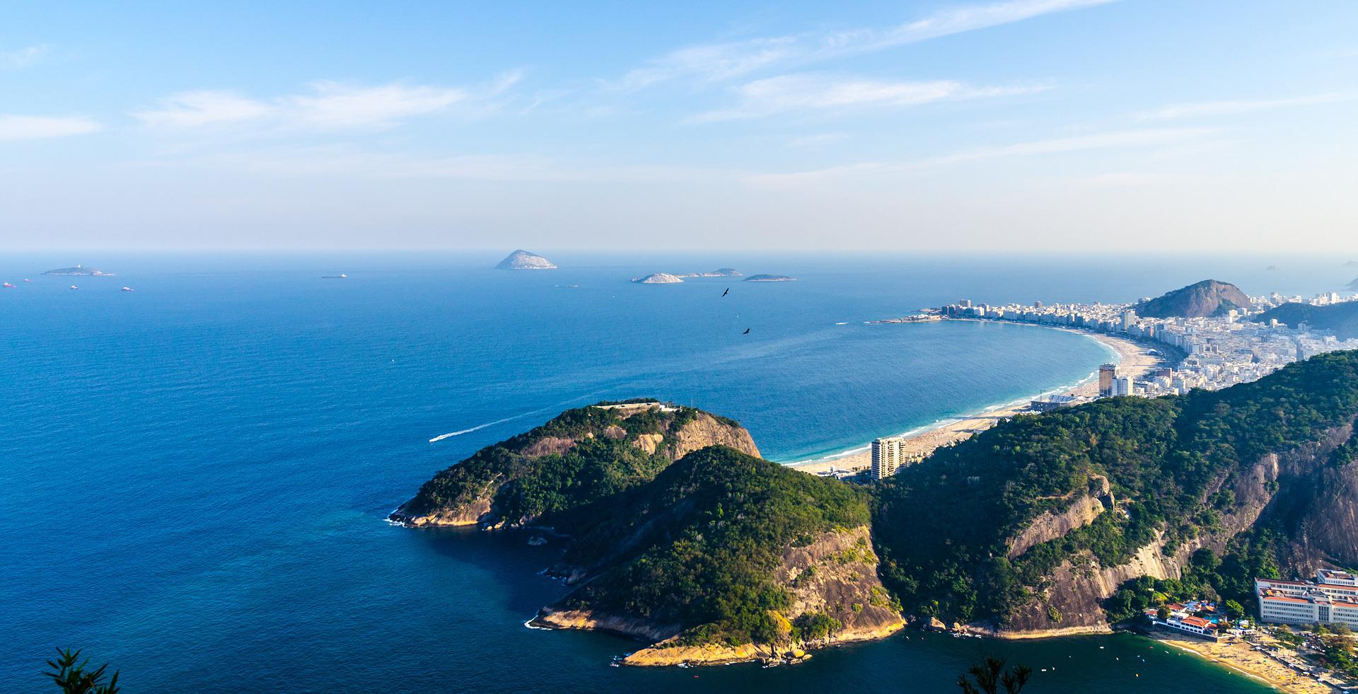 Vue panoramique sur Copacabana à Rio de Janeiro