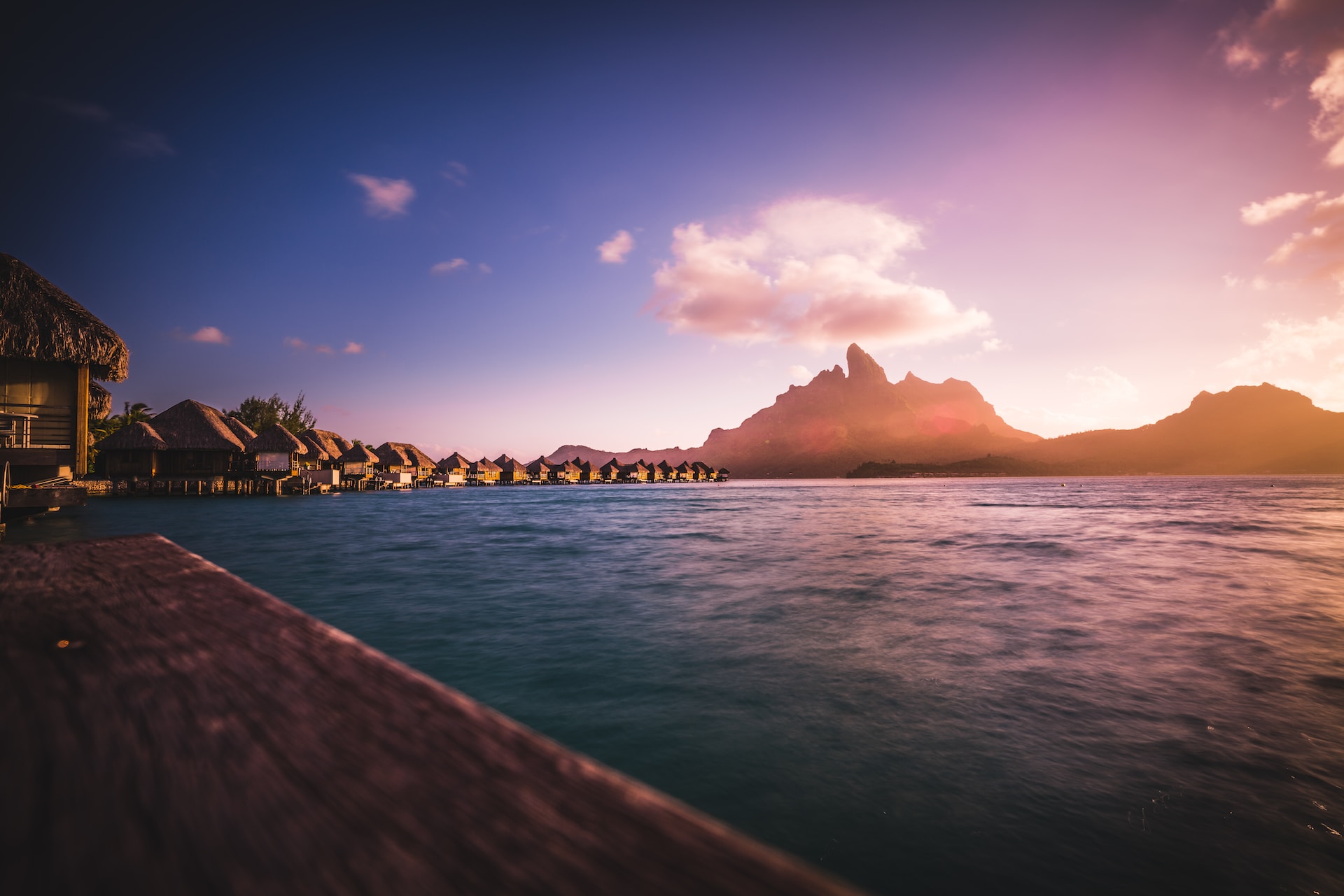 10 jours en Polynésie : coucher soleil bora bora
