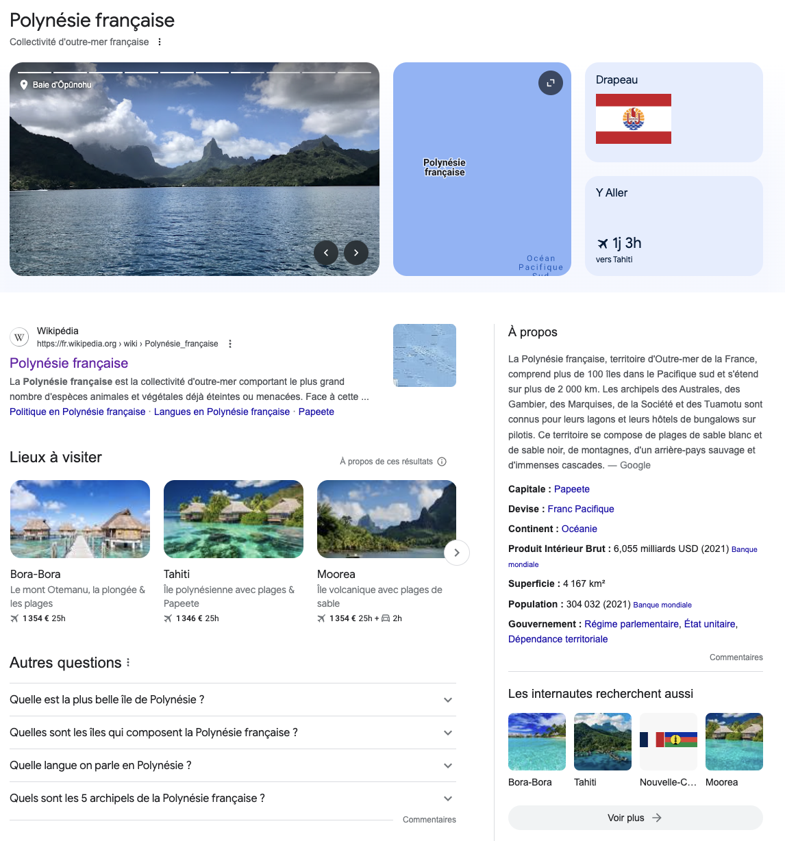 Questions sur la Polynésie : recherche google polynésie