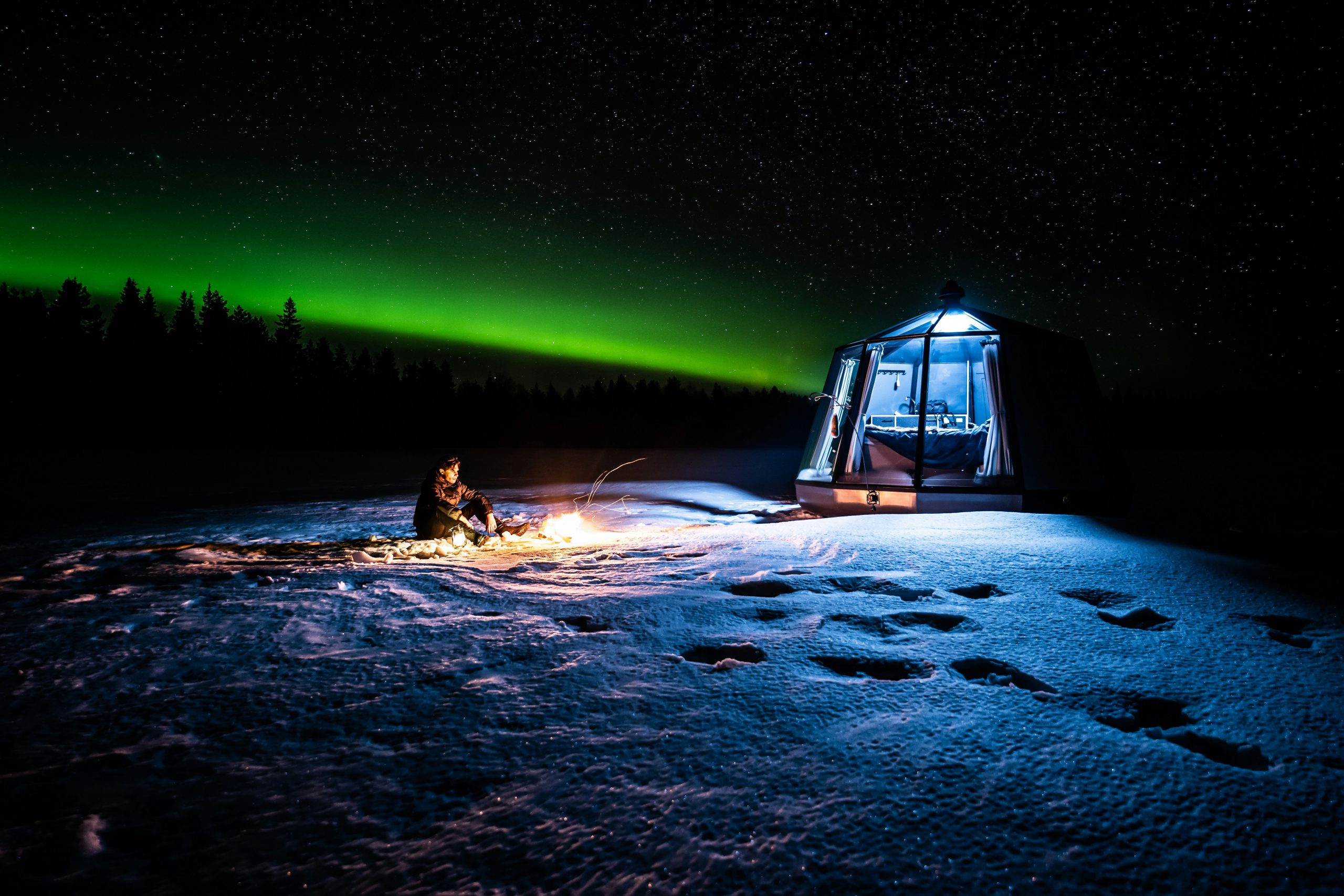 questions sur la Laponie : aurores boréales en laponie